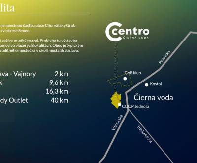 Novostavba CENTRO - prominentné miesto v novom centre Čiernej Vody, Chorvátsky Grob