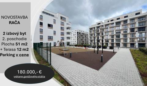 2 izbový byt v novostavbe RNDZ, Rača, terasa, parking 180000,- Eur