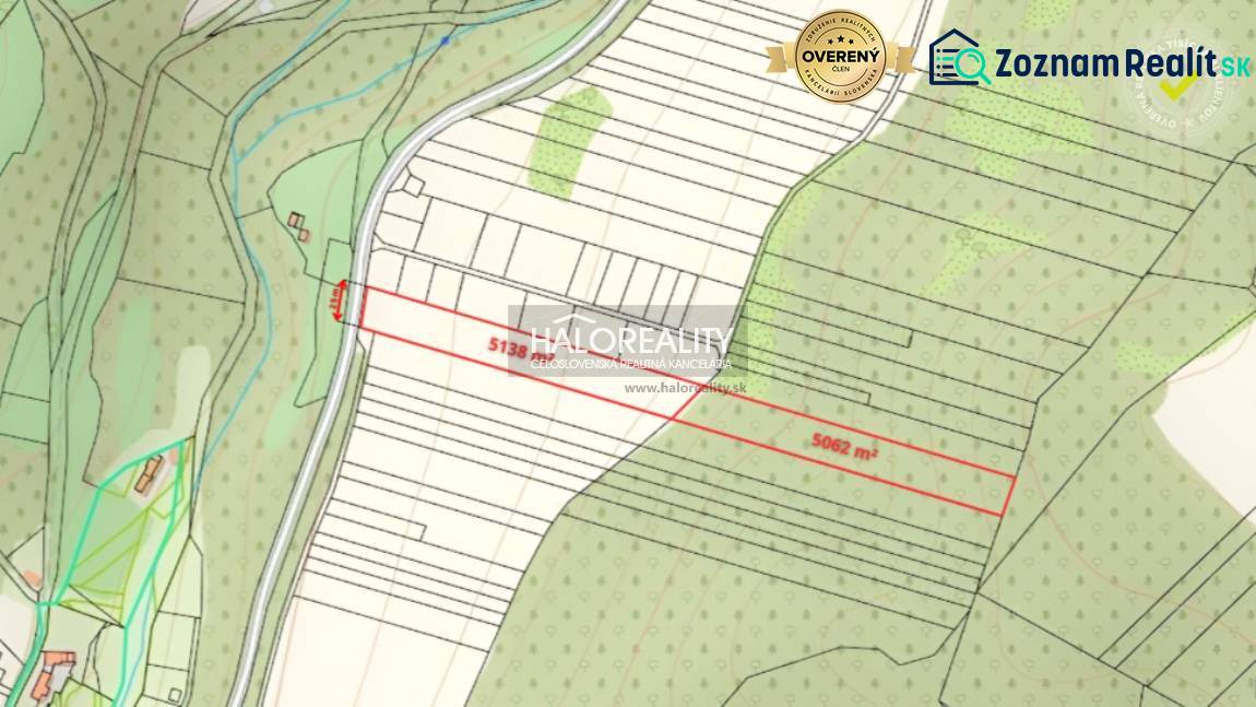 Predaj, pozemok   10200 m2 Dolná Lehota - EXKLUZÍVNE... - Mapa pozemkov na bývanie v Dolnej Lehote so zalesnenými časťami.