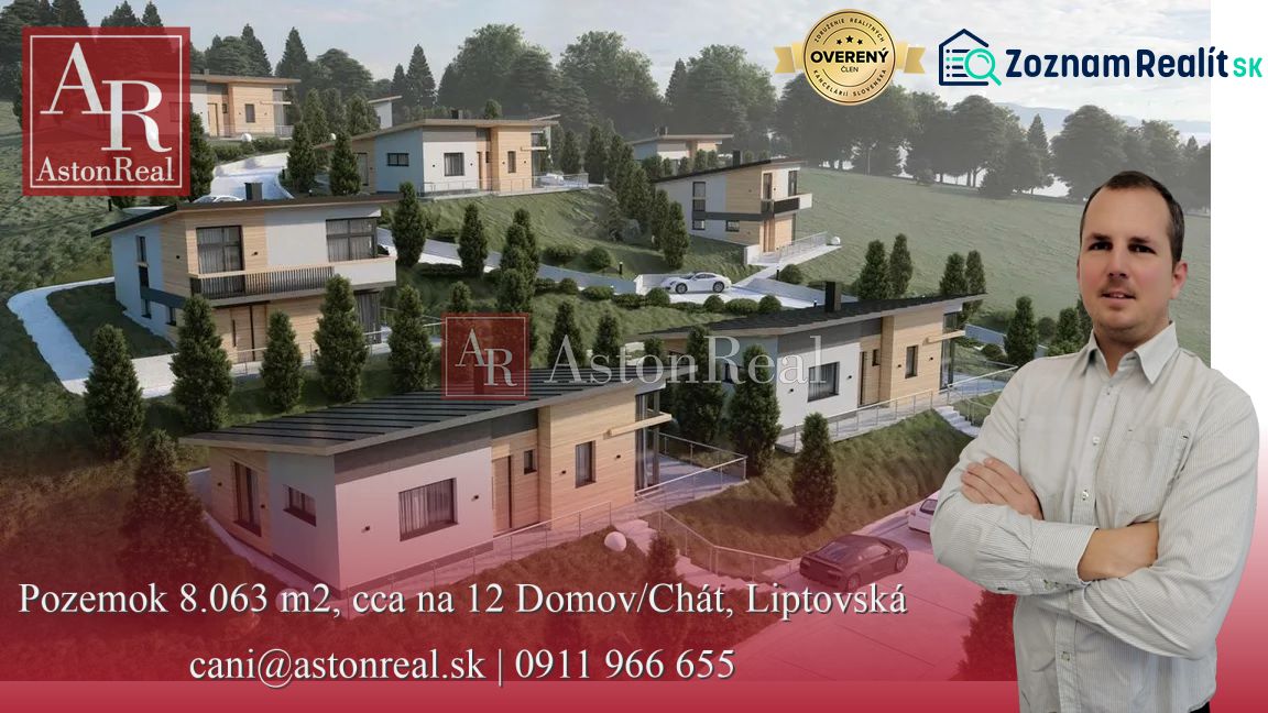 PREDAJ: Pozemok 8.063 m2, cca na 12 Domov/Chát, Liptovská Mara