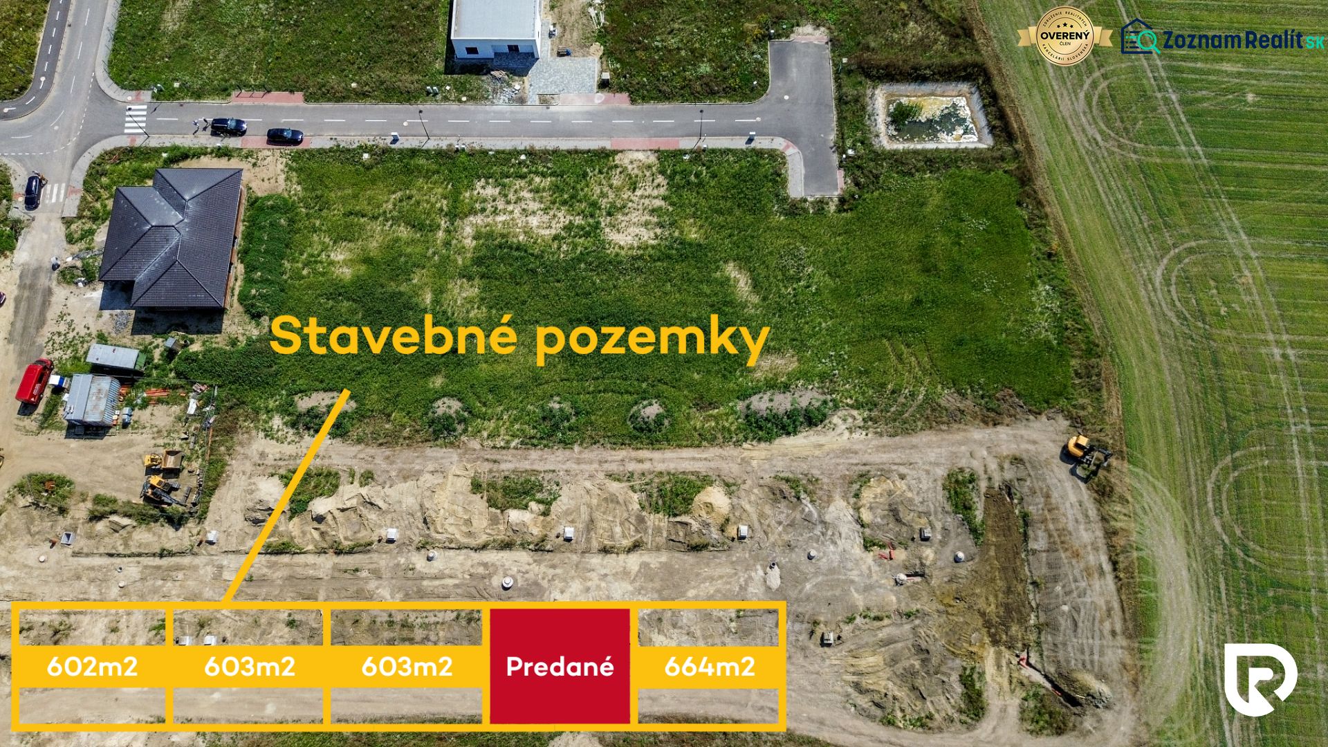 PREDANÉ | Stavebné pozemky | 600 m² s projektom na 4-izbový dom