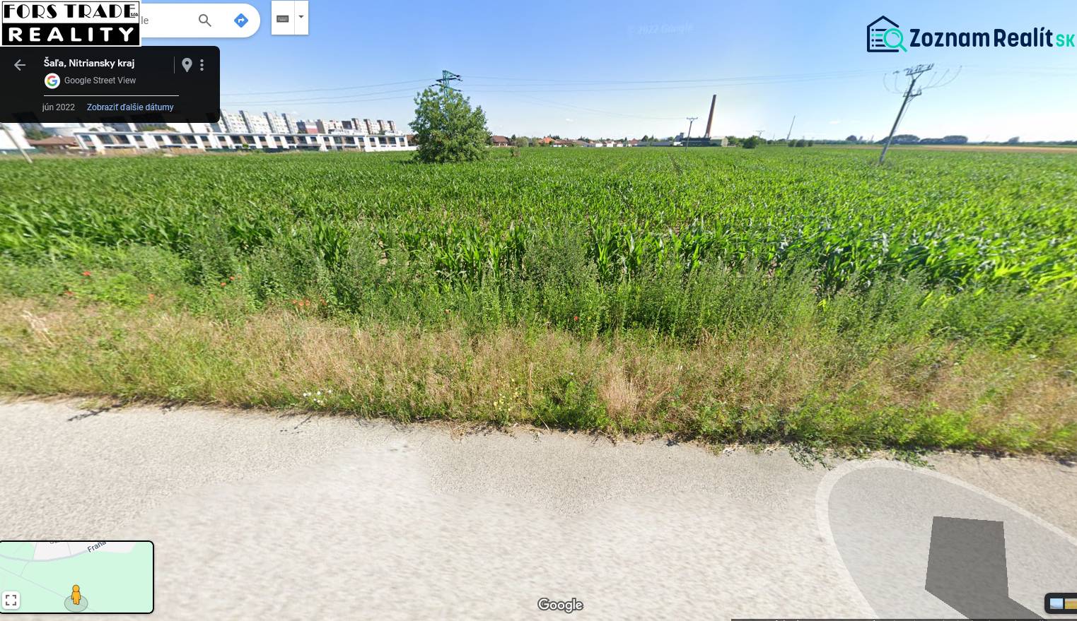 Predám investičný pozemok v Šali -  vhodné na IBV - Na ulici Fraňa Kráľa, stavba domov vedľa zeleného poľa v nitrianskom kraji.