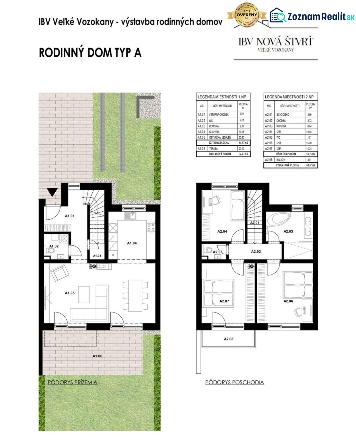 Elegancia, pokoj a nový začiatok na dosah mesta - Pôdorys rodinného domu v Zlatých Moravciach s dvomi podlažiami a záhradou.