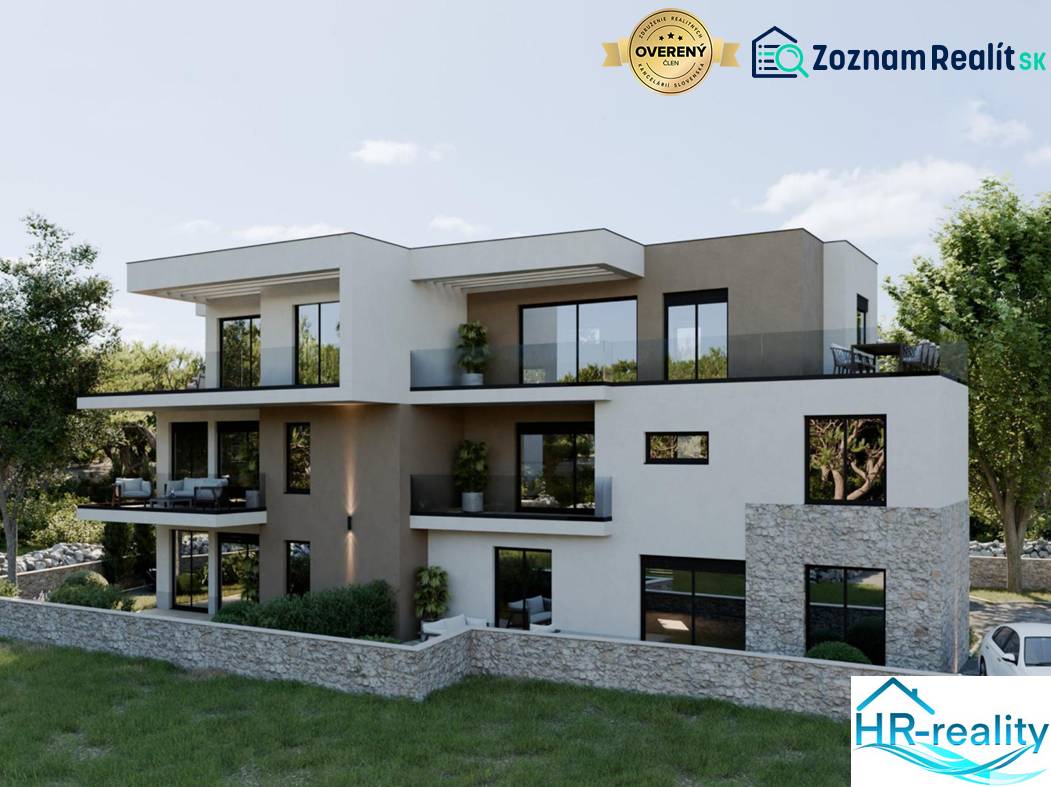 Murter(HR)-moderné byty v novostavbe od 280.000eur - Rekreačný apartmán v Murteri s terasami a výhľadom na okolitú prírodu.