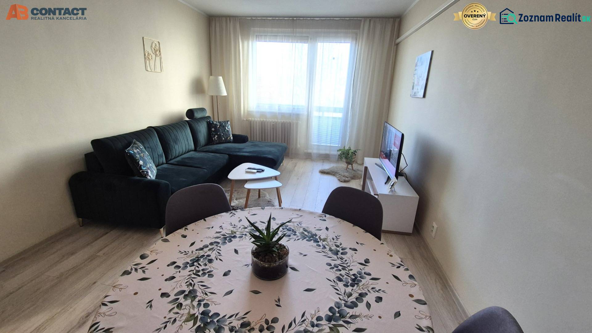 Zariadený 2-izbový byt 64 m² s 6 m² loggiou na sídlisku 