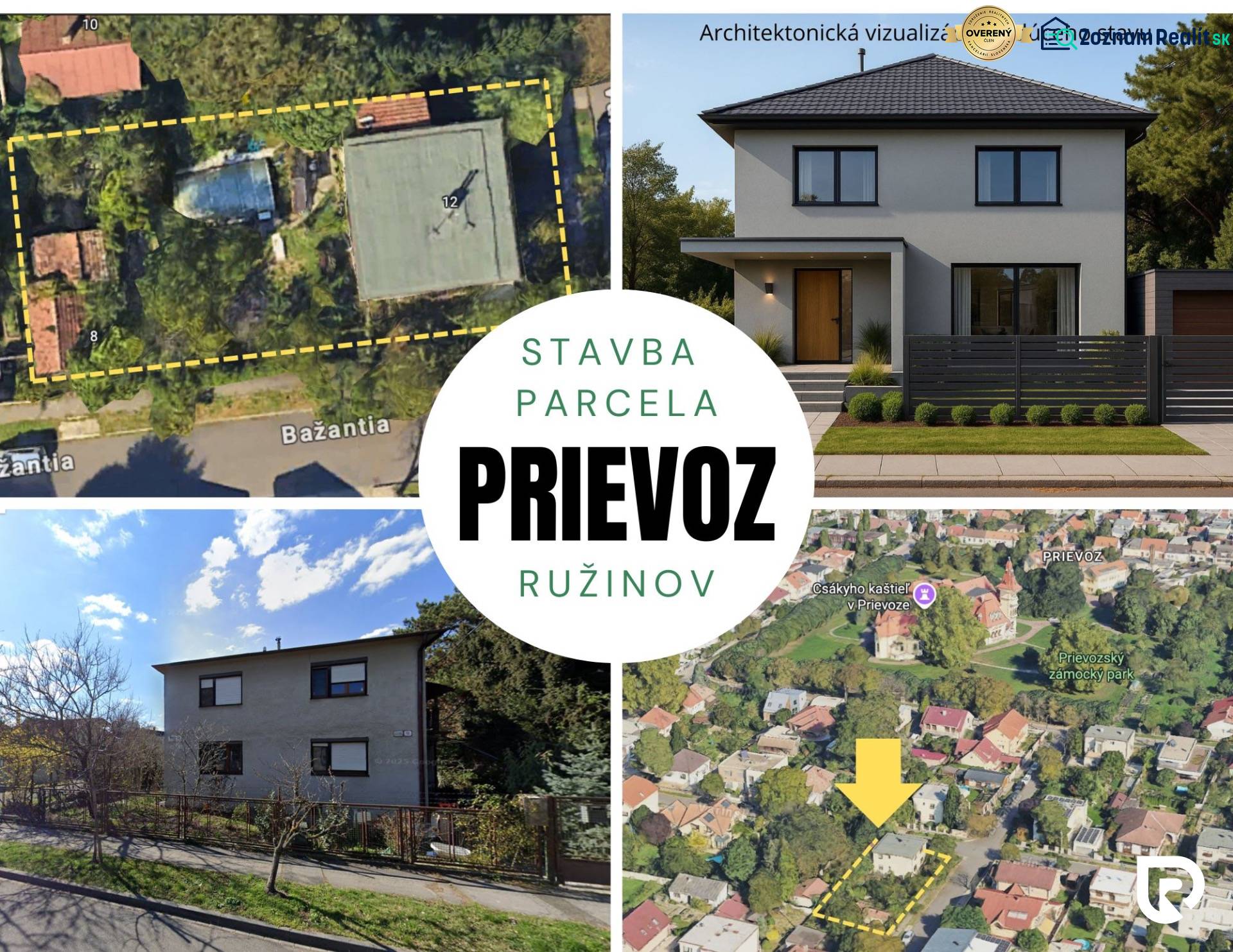 Exkluzívny stavebný pozemok Ružinov - Prievoz 760 m²   - Parcela s domom na ulici Bažantia v Bratislave - Ružinove, vhodná na bývanie.