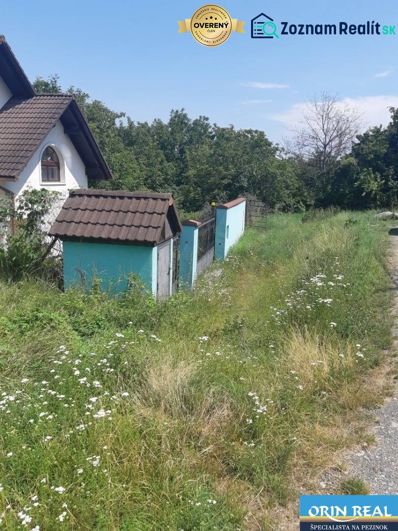 PREDAJ INVESTIČNÉHO POZEMKU V ŠENKVICIACH NA VÝSTAVBU RD - 2197 m2 - Trávnatý pozemok na Ružovej ulici v Šenkviciach s rodinným domom. Pozemky - bývanie.