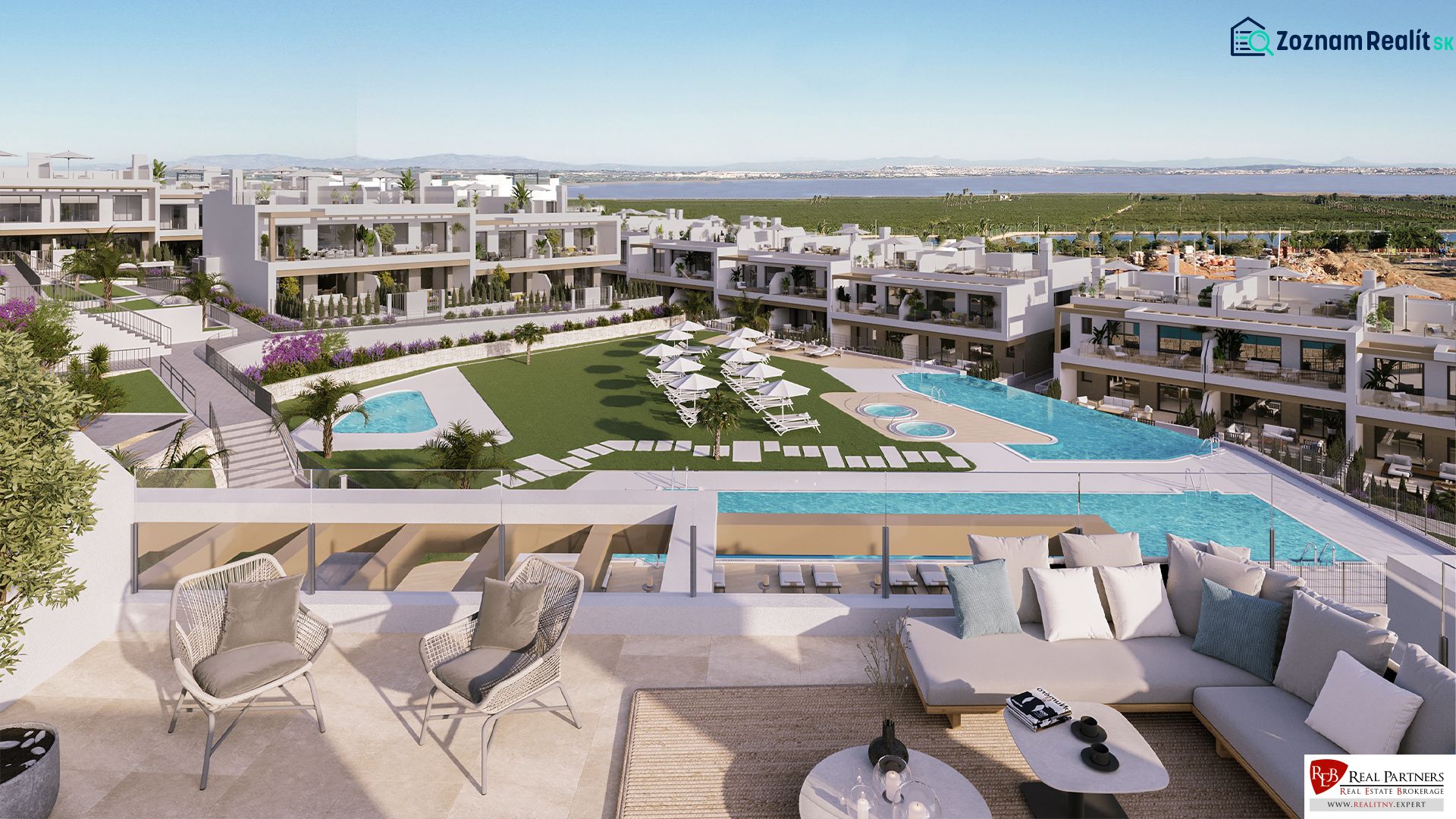 2-izbový bungalov so záhradou, Torrevieja, Costa Blanca - Luxusný rezidenčný komplex v Torrevieja s bazénmi, záhradou a výhľadom na lagúnu.
