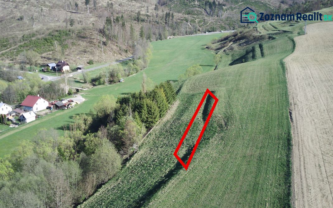 Čierny Balog – 338 m2 POĽNOHOSPODÁRSKY pozemok v 1/1 - Lúky a lesy na poľnohospodárskych a lesných pozemkoch v Čiernom Balogu, obklopené krajinou.