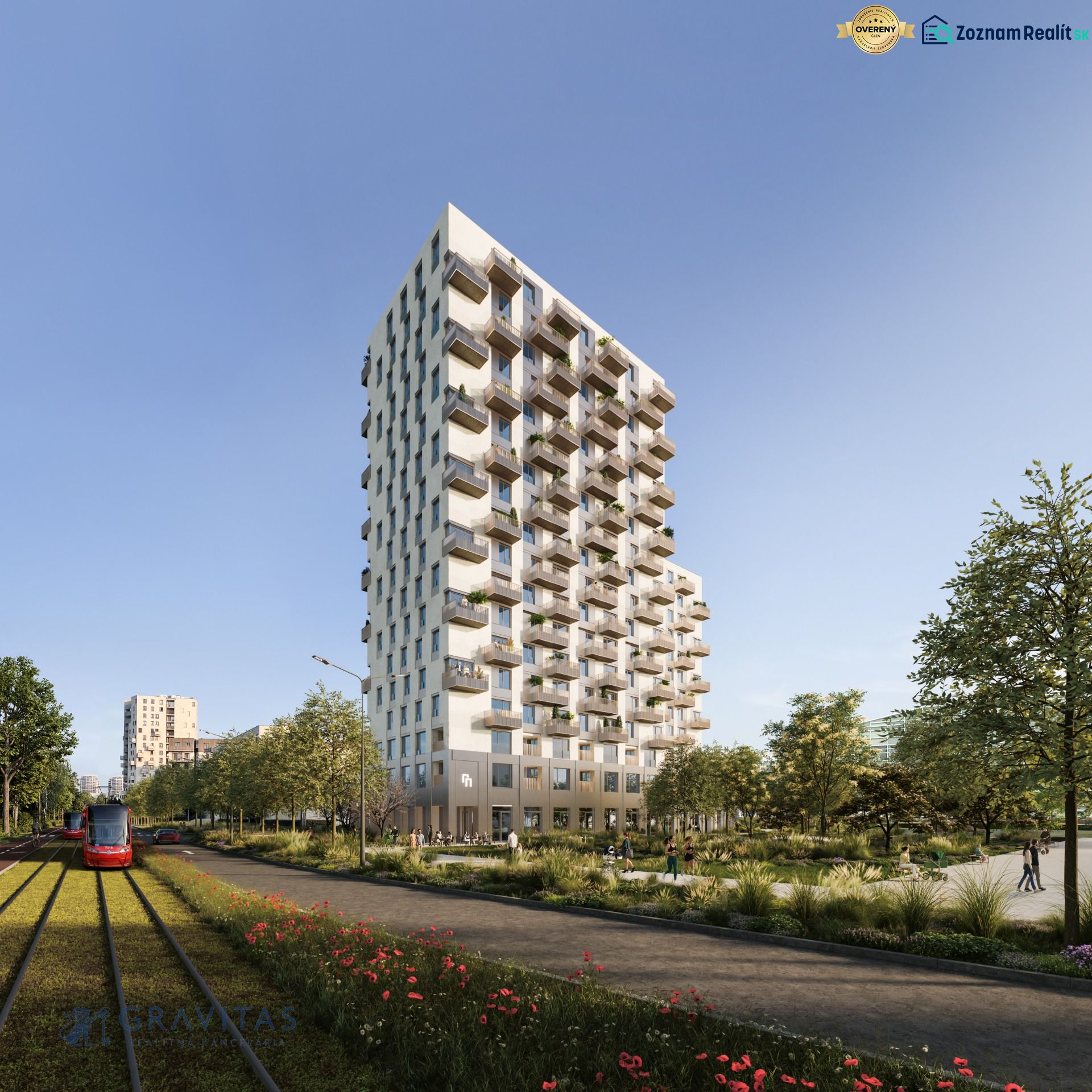 2-izbový byt s balkónom, Brenner – Residence, Ružinov. - Moderná bytová výstavba na Mlynských Nivách v Bratislave-Ružinove, vedľa električkovej trate.