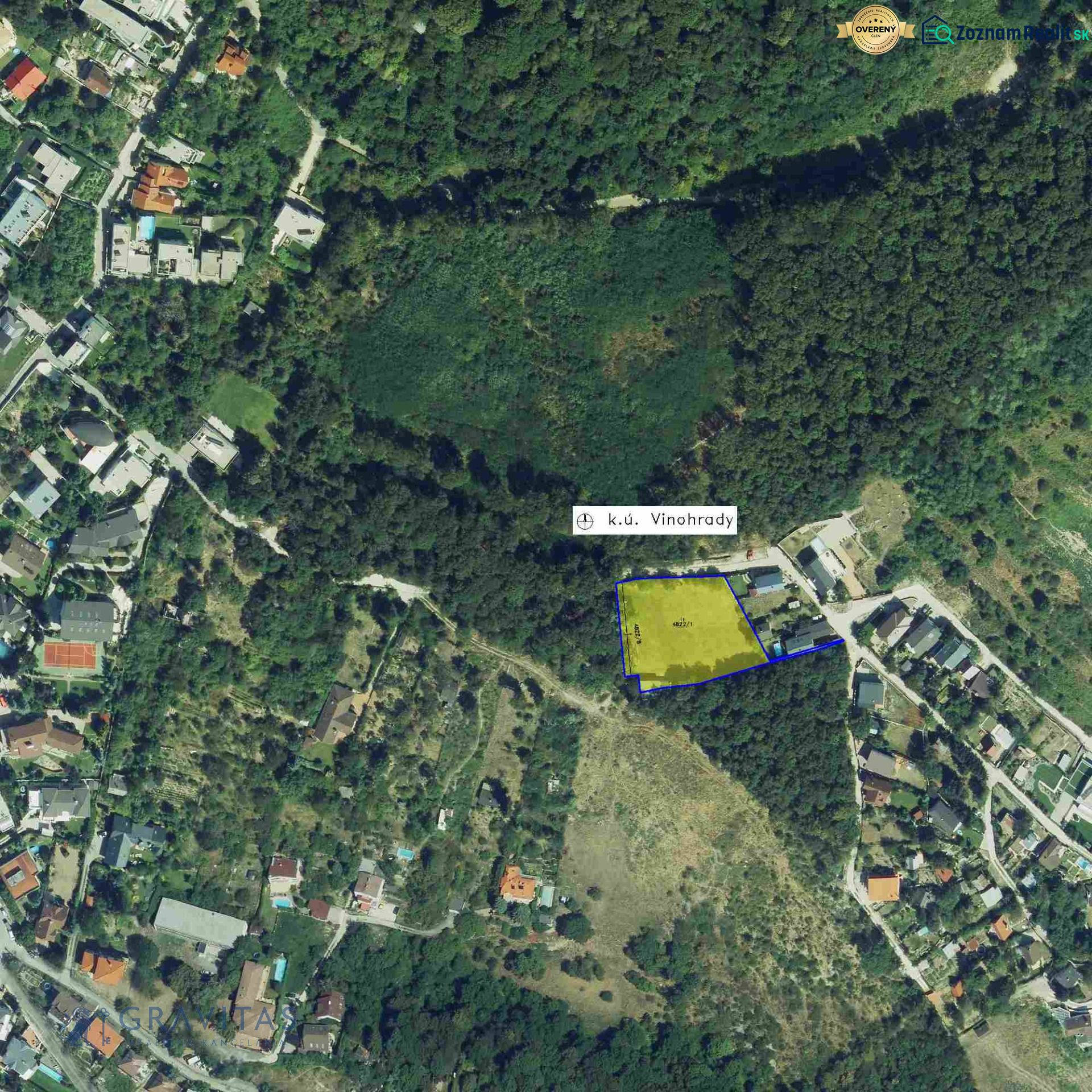 Na predaj stavebný pozemok Koliba, Sovia ulica - Letná ulica na mape zobrazuje oblasť na ulici Sovia, určenú pre pozemky - bývanie.