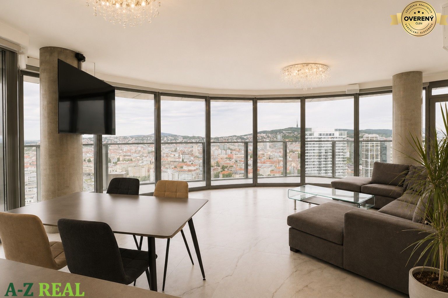 Prenájom luxusného 3 izbového bytu v objekte EUROVEA TOWER – foto 3