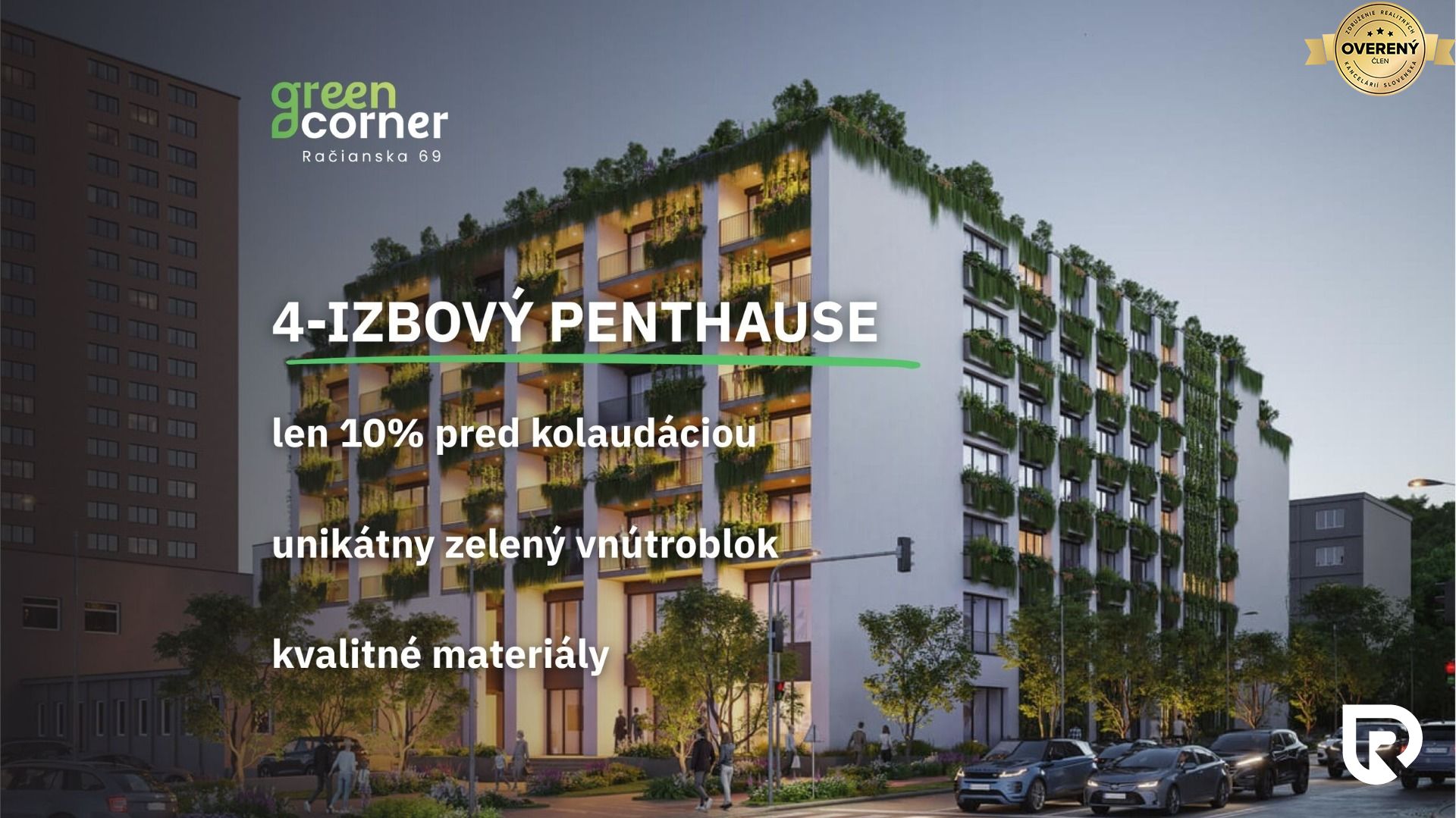 4 izbový penthouse 165m² | Greencorner | Bratislava-Nové mesto