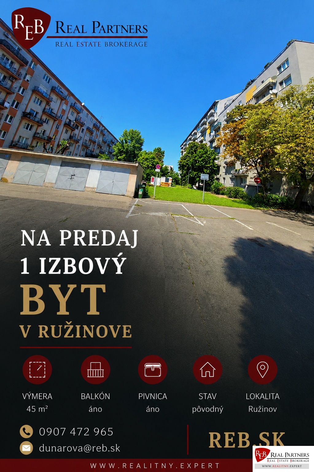 REZERVOVANÝ 1 izbový byt s výbornou dispozíciou v Ružinove