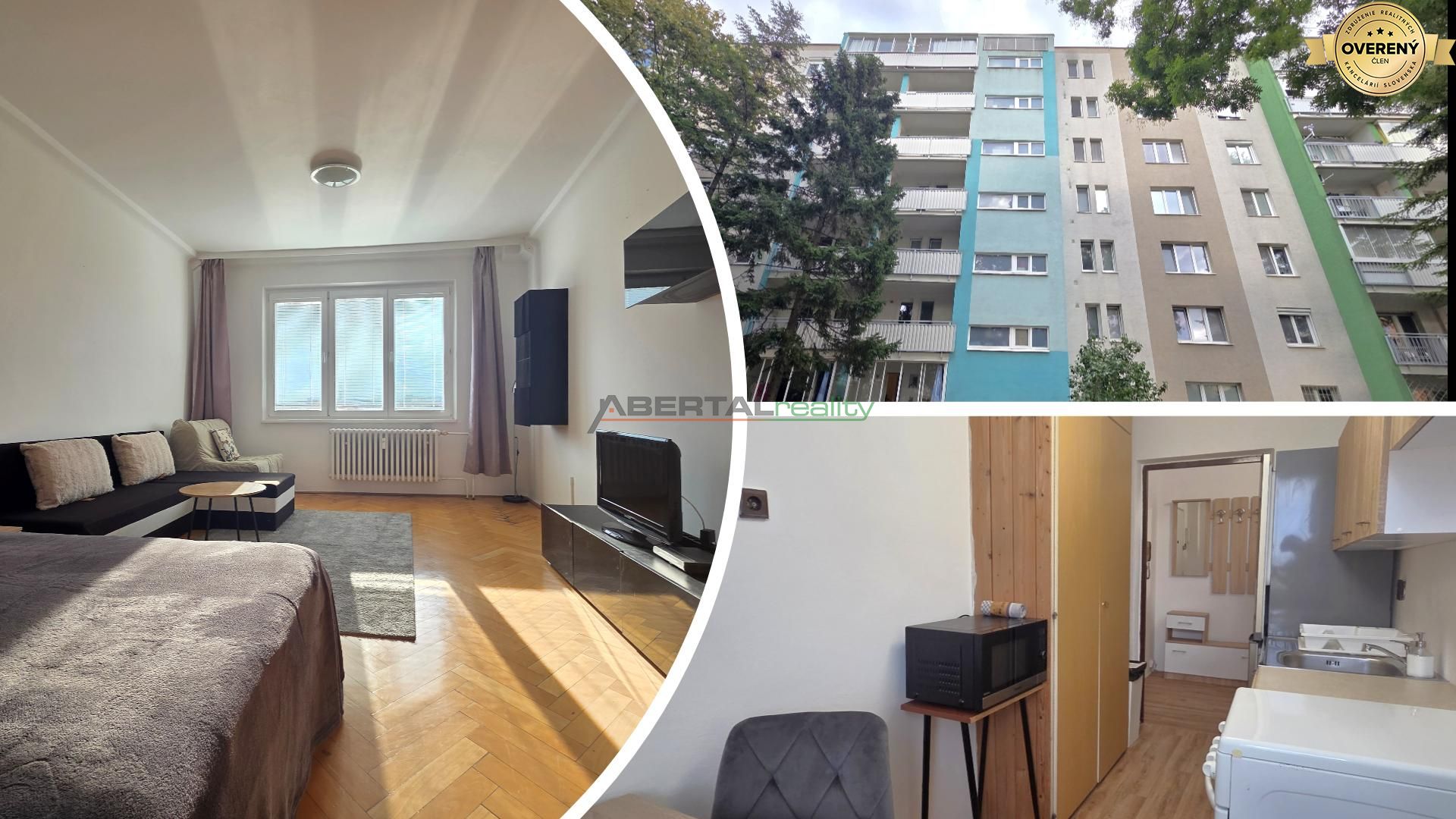 Priestranný a svetlý 1i byt (43 m²), Mesačná ul., Ružinov, Bratislava