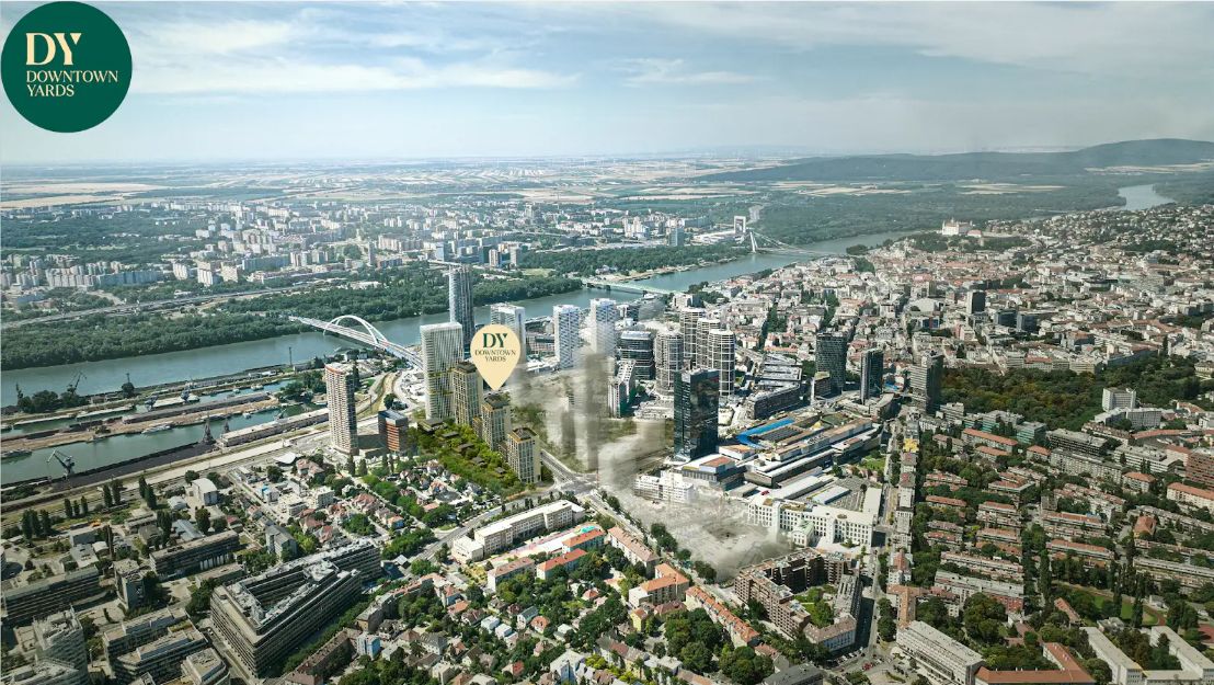 Vo výstavbe – V projekte Downtown Yards 2 izbový byt s garáž. státím – foto 2
