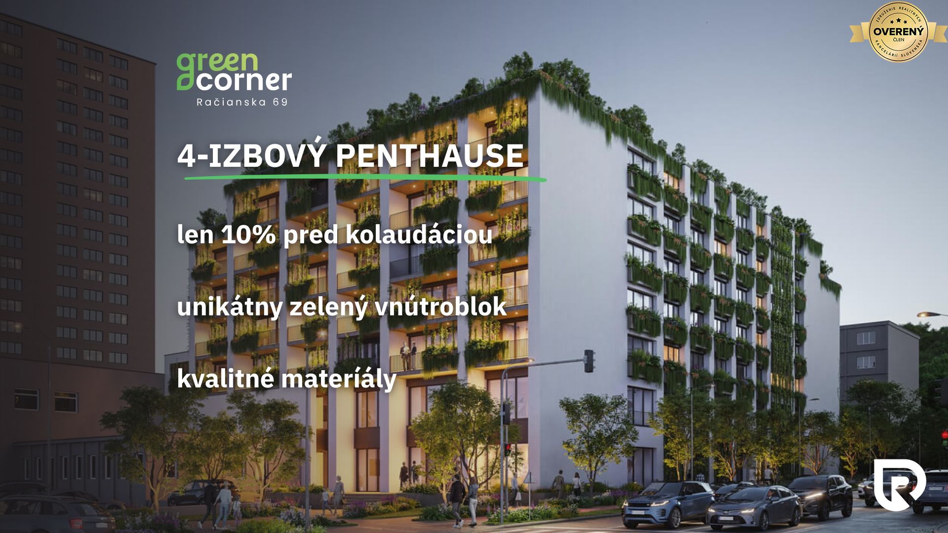 4 izbový penthouse 155m² | Greencorner | Bratislava-Nové mesto