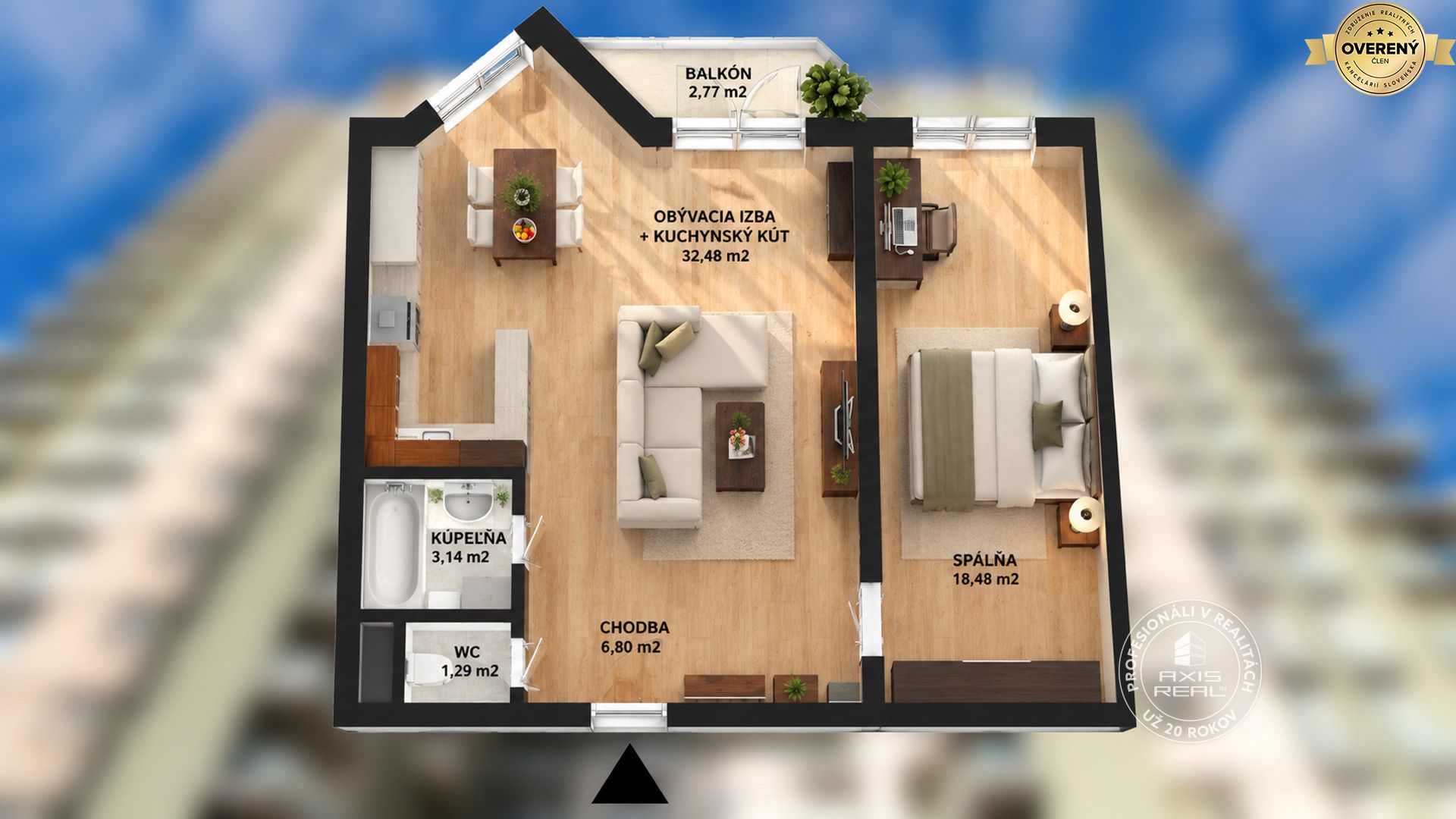 Priestranný 2‑izbový byt 65 m², DVE VEŽE, Bosákova 7 – foto 2
