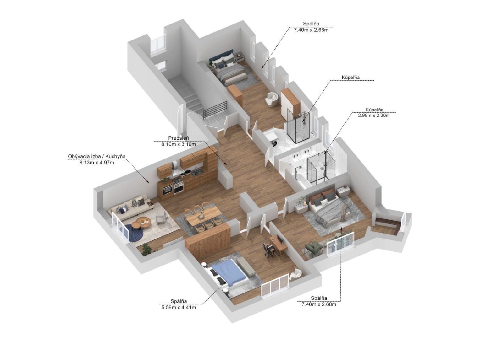 Výnimočný 4‑izbový byt pod Hradom | 174 m², záhrada, parkovanie – foto 7