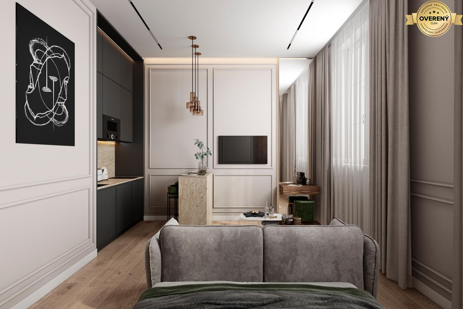 1‑izbový apartmán so zariadením na v projekte ELITresidence, Košice – foto 3