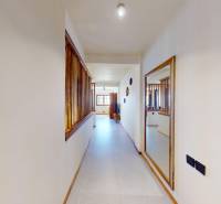 APARTMÁN NA PREDAJ V PAJE, ZANZIBAR - Chodba s drevenými detailmi, zrkadlom, vstupuje do obývacej časti na ulici Paje a garsónka.