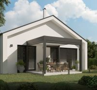 Na predaj nový 4-izbový rodinný dom (Typ ALEX-51) - Rodinný dom s terasou, záhradou a moderným sedením pre relaxáciu a pohodu.