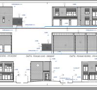 Stavebné pozemky s projektom 2 samostatných RD v obci Baška-časť Maša - Architektonický výkres rekreačného domu v Baške, pozemky na bývanie so zobrazením rôznych pohľadov.