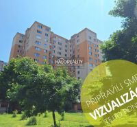 REZERVOVANÉ - Predaj, trojizbový byt Bratislava Petr... - Obývacia izba s kobercom a pohovkou v 3-izbovom byte, dekoratívny luster a obrazy.