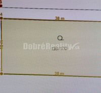 Jedinečný pozemok pod lesom v obci Sokolovce 675m2 – tiché miesto s ve - Plán pozemku v záhradách v Sokolovciach s rozmermi 38m x 18m.