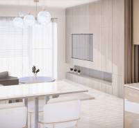 2i byt  A.3.1 - Bell Residence - Interiér 2-izbového bytu s moderným vybavením, minimalistickým nábytkom a prírodnými dekoráciami na ulici Suchoňova.