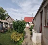 Na predaj rodinný dom v Hrkovciach okres Levice - Záhrada rodinného domu v Hrkovciach s chodníkom, altánkom a zeleňou.