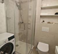 TOP ! na prenájom 1,5i luxusný, klimatizovaný apartmán Košice - Krivá  - Kúpeľňa s sprchovým kútom, práčkou, toaletou, a policami v 1-izbovom byte.