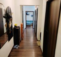 PREDAJ 2 izb. bytu ,52,50 m2, BA - Hornádska ul,2/8.posch., kompl.rek. - Chodba 2-izbového bytu s drevenou podlahou a vstupom do obývacej izby.
