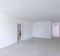 NA PREDAJ NOVOSTAVBA moderný 4-izbový rodinný dom s garážou v Zohore - Priestranná miestnosť v rodinnom dome s bielymi stenami a surovou podlahou.