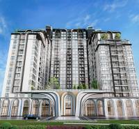 EMBASSY LIFE PATTAYA - Výstavba bytov v meste Pattaya. Vysoké bytové domy s presklenými fasádami a terasou.