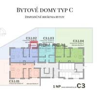 PREDAJ 2i byt, 153 m2, Prémiová novost. Zelené Nivy, Pezinok - Pôdorys bytového domu na Limbašskej ceste ukazuje 2-izbový byt so záhradou.