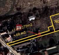 Záhrada v Kráľovej pri Senci, samostatný prístup z verejnej cesty, vod - Letecký pohľad na pozemok o rozlohe 782 m² na ulici Cintorínska 463.