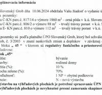 Na Predaj stavebný pozemok pre RD s potenciálom Slovensý Grob 2060m2 - Územnoplánovacia informácia z obce Slovenský Grob pre pozemky určené na bývanie.