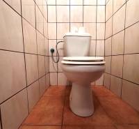 PREDAJ 3-izbový byt s balkónom v Honciach - Toaleta v 3-izbovom byte s dlažbou na stenách i podlahe.