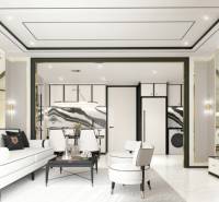 2 IZBOVÝ APARTMÁN (2 SPÁLNE + 1 OBÝV. IZBA)  EMBASSY LIFE PATTAYA - Luxusný interiér 3-izbového bytu s elegantným sedením a moderným osvetlením.