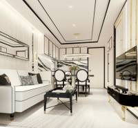 2 IZBOVÝ APARTMÁN (2 SPÁLNE + 1 OBÝV. IZBA)  EMBASSY LIFE PATTAYA - Luxusný interiér 3-izbového bytu s elegantným zariadením a čistými líniami.