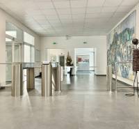 Kancelárie na prenájom 60m2, budova Fischer TireTech, TN - Vstupná hala v kanceláriách so zabezpečenými turniketmi.