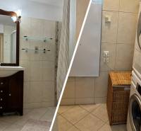PREDAJ - Rodinný dom na Donovaloch s 3 samostatnými apartmánmi - Kúpeľňa v rodinnom dome s umývadlom, sprchovacím kútom a práčkou so sušičkou.