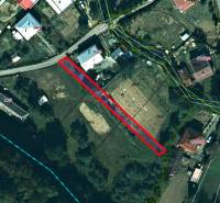 Zemplínske Hámre – 33 m2 INVESTIČNÝ pozemok v obci – NA PREDAJ - Letecký pohľad na poľnohospodárske a lesné pozemky v Zemplínskych Hámroch s parcelnými číslami.