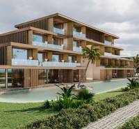 KRÁĽOVSKÝ APARTMÁN V LUXUSNOM ZANZIBARSKOM KOMPLEKSE - Rodinný dom v Nungwi, Zanzibar North, so schodovitou architektúrou a palmami pri bazéne.