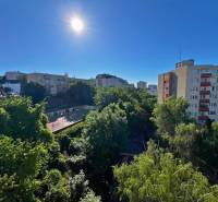 2 i byt s loggiou, balkónom a pivnicou, Ladzianskeho, Kramáre BA III - Slnečný výhľad na zeleň a budovy z 2-izbového bytu na Ladzianskeho v Bratislave.