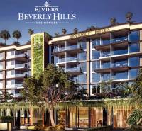 THE RIVIERA BEVERLY HILLS RESIDENCES PATTAYA - Výstavba bytov v Pattayi obklopená zeleňou a palmami, moderné architektonické riešenie.