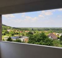 Predaj vily, Bruck an der Leitha - Výhľad z vily na zeleň a mesto Hainburg an der Donau v diaľke.