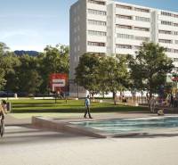 PREDAJ priestoru na frekventovanom mieste BRATISLAVA - Park s lavičkami, ihriskom a vodnou plochou obklopený budovou na ulici M. Schneidera-Trnavského.