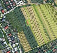 Stavebný pozemok 545m2 | Fongy - Rača - Mapa pozemkov na bývanie v oblasti Bratislava - Rača, vrátane vyznačených ciest a parciel.